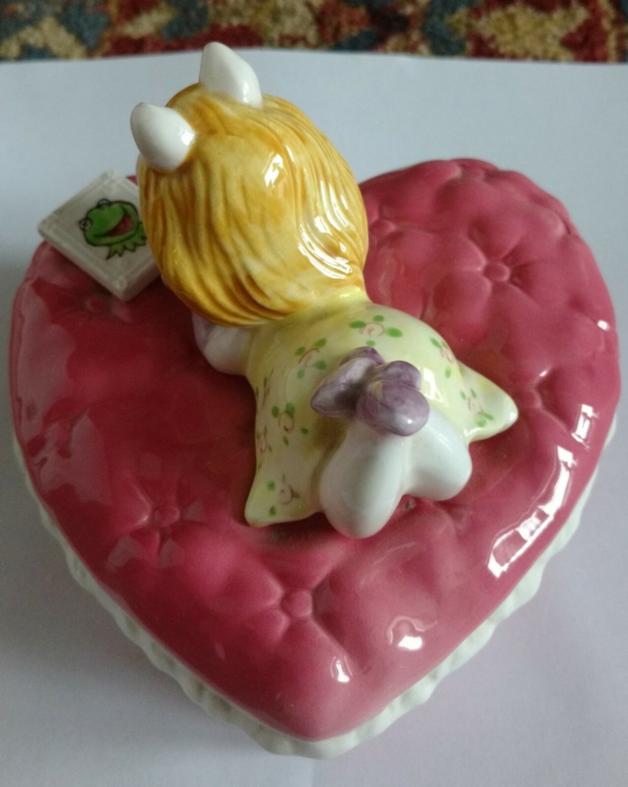 Miss Piggy Heart-Shaped Trinket Box, Vintage