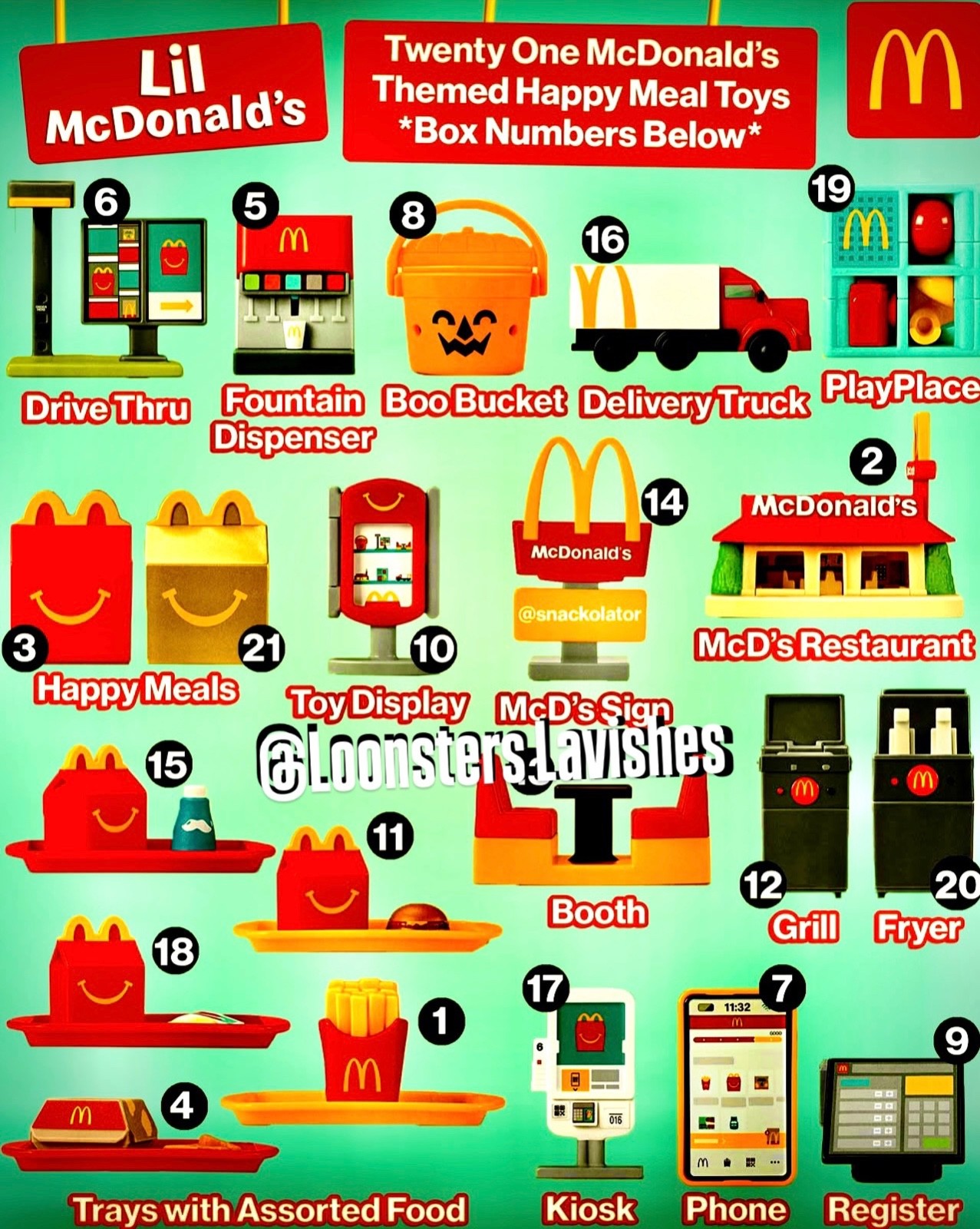 Lil McDonalds Happy Meal Toys Factory Sealed Sets or Singles