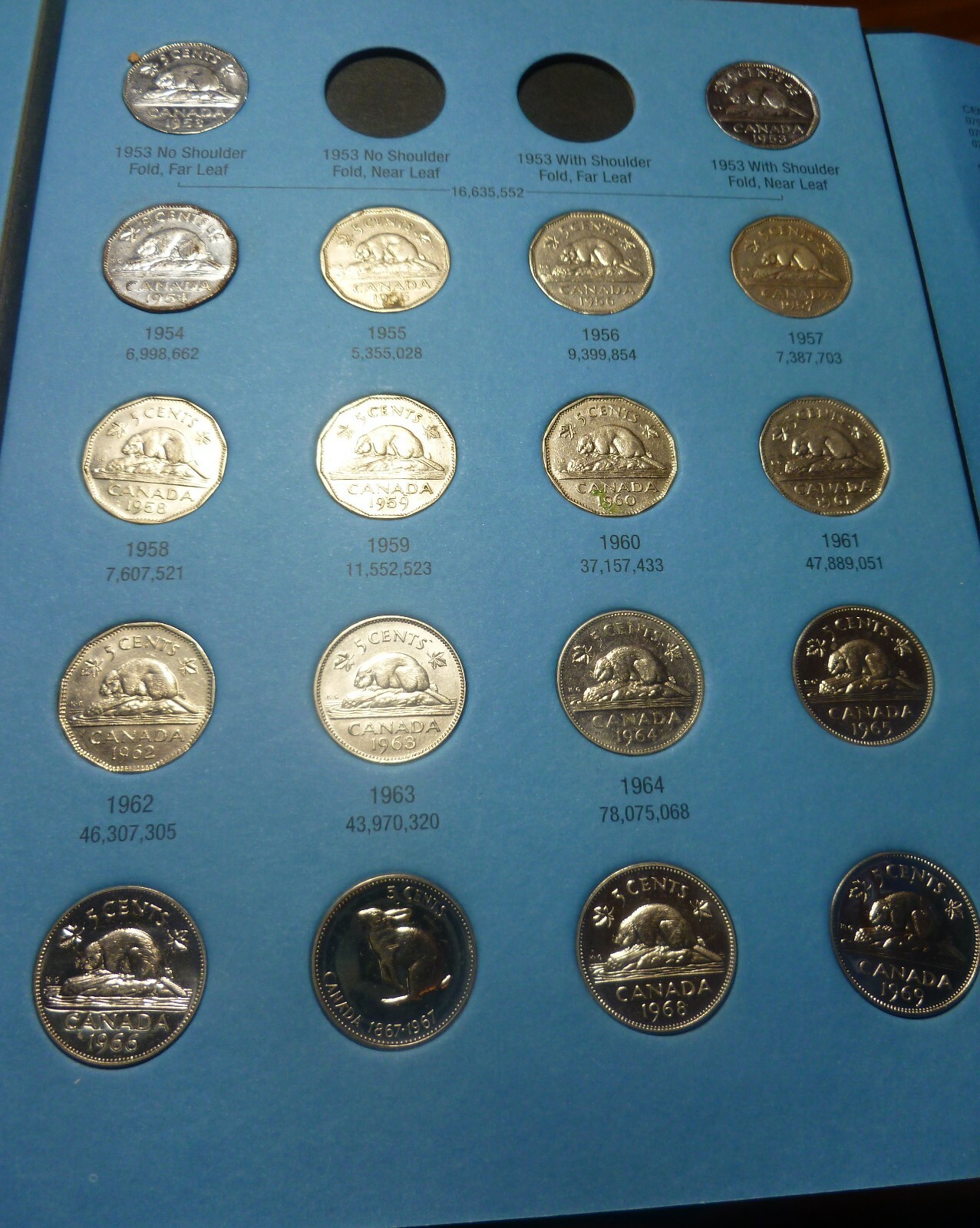 Canadian Nickels Collection  1922 to 1964  #CSC2264