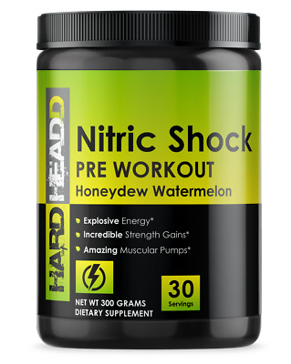 Nitric Shock Pre Workout Diet Supplement   Explosive Energy, Mental Focus Suppor