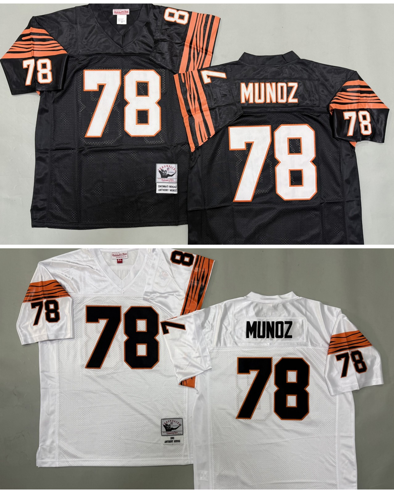 激レア40s two tone football tナンバリング　vintage Vintage Anthony Munoz #78 Bengals Throwback Stitched Jersey | eBay