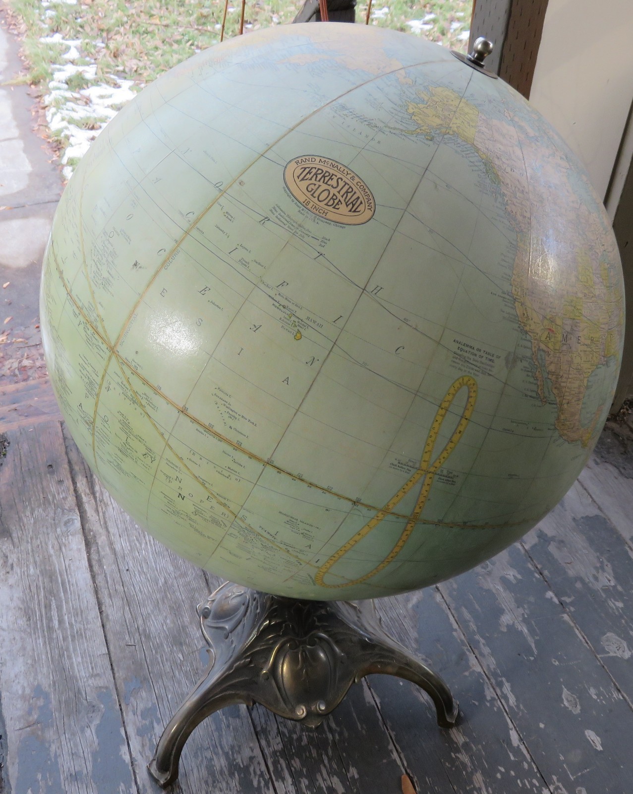 Antique Terrestrial Globe Rand McNally 18