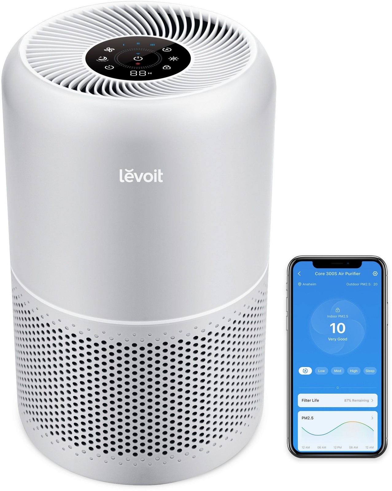 LEVOIT Luftreiniger Core 300S Pro Smart Air Purifier 39 W PM 2.5 Sensor B-WARE - Bild 1 von 3