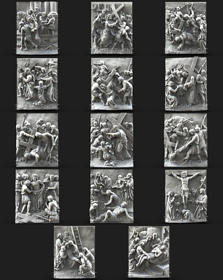3D Model STL File for CNC Router Laser & 3D Printer Stations of the Cross Pack