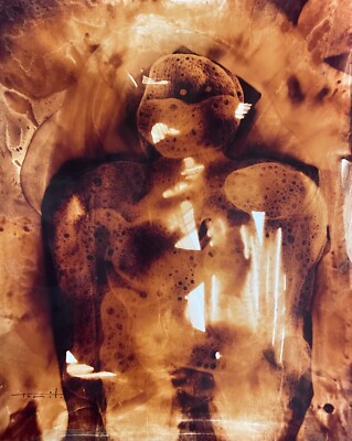 Tonito Painting.Original art.WARRIOR I.Organic Surrealism.One of a Kind artwork