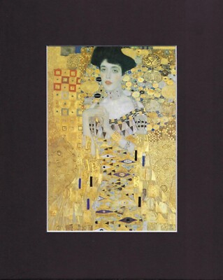 8X10'' Matted Print Fernando Huici Klimt Art Picture: Portrait Adele Bloch-Bauer
