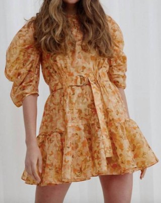 Acler bonhill dress in Peach Parfait