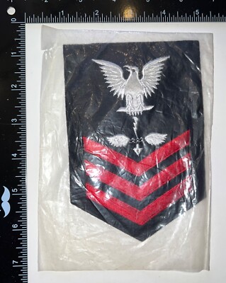 USN Anti Submarine Warfare Tech Petty Officer 1st Class Rate Patch UNUSED IN BAG