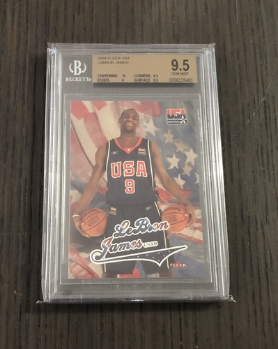 2003-2004 Fleer USA LEBRON JAMES Olympic Rookie Card RC