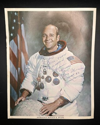 NASA Astronaut RONALD E. EVANS Autograph Signed Photo APOLLO 17
