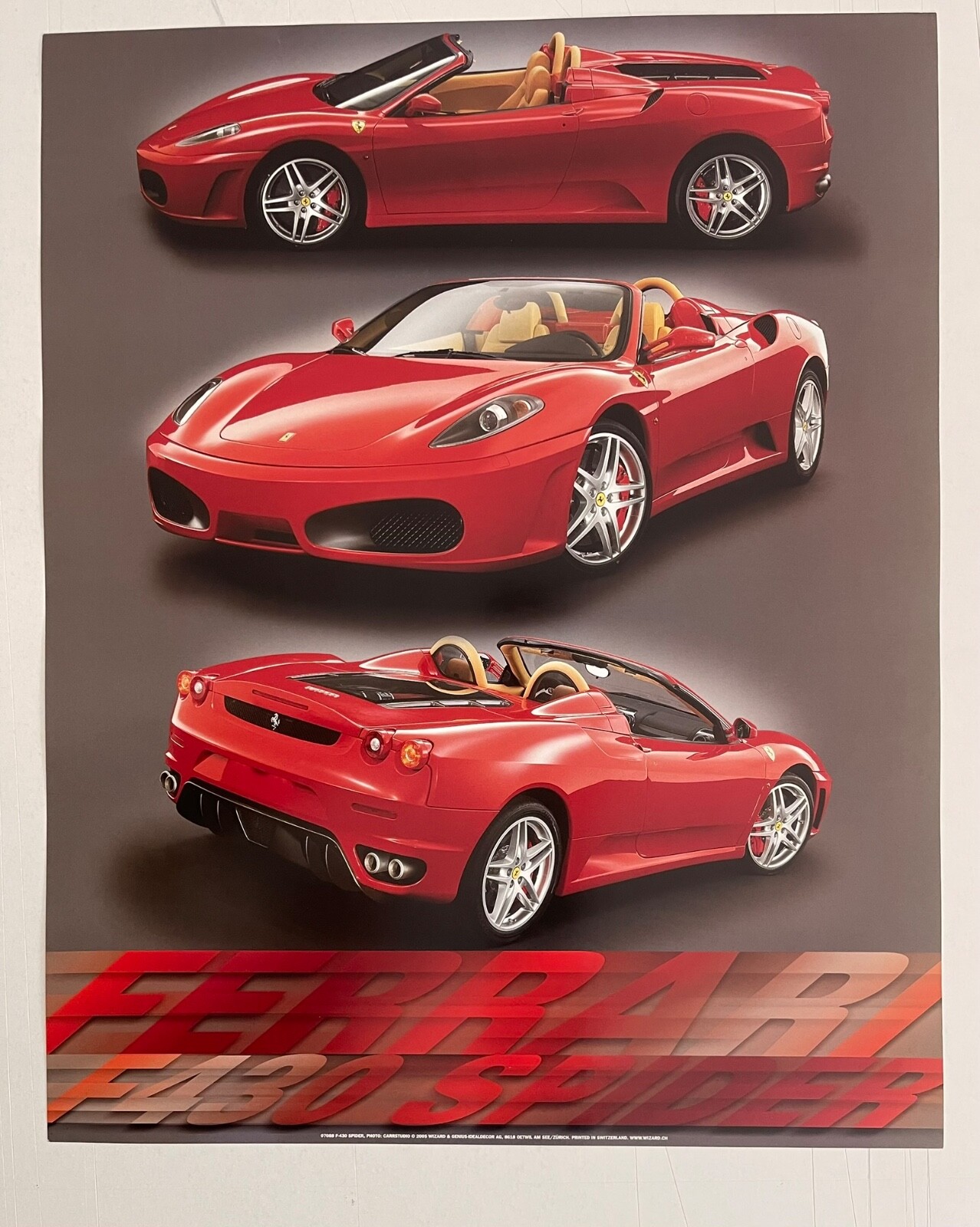 FERRARI F-430 SPIDER, RARE AUTHENTIC 2005 MINI POSTER | eBay