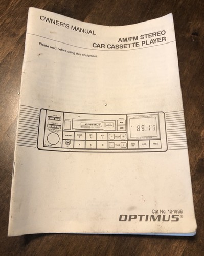 VINTAGE OPTIMUS HIGH POWER DIGITAL TUNING AM/FM STEREO CASSETTE W/ AUTO REVERSE