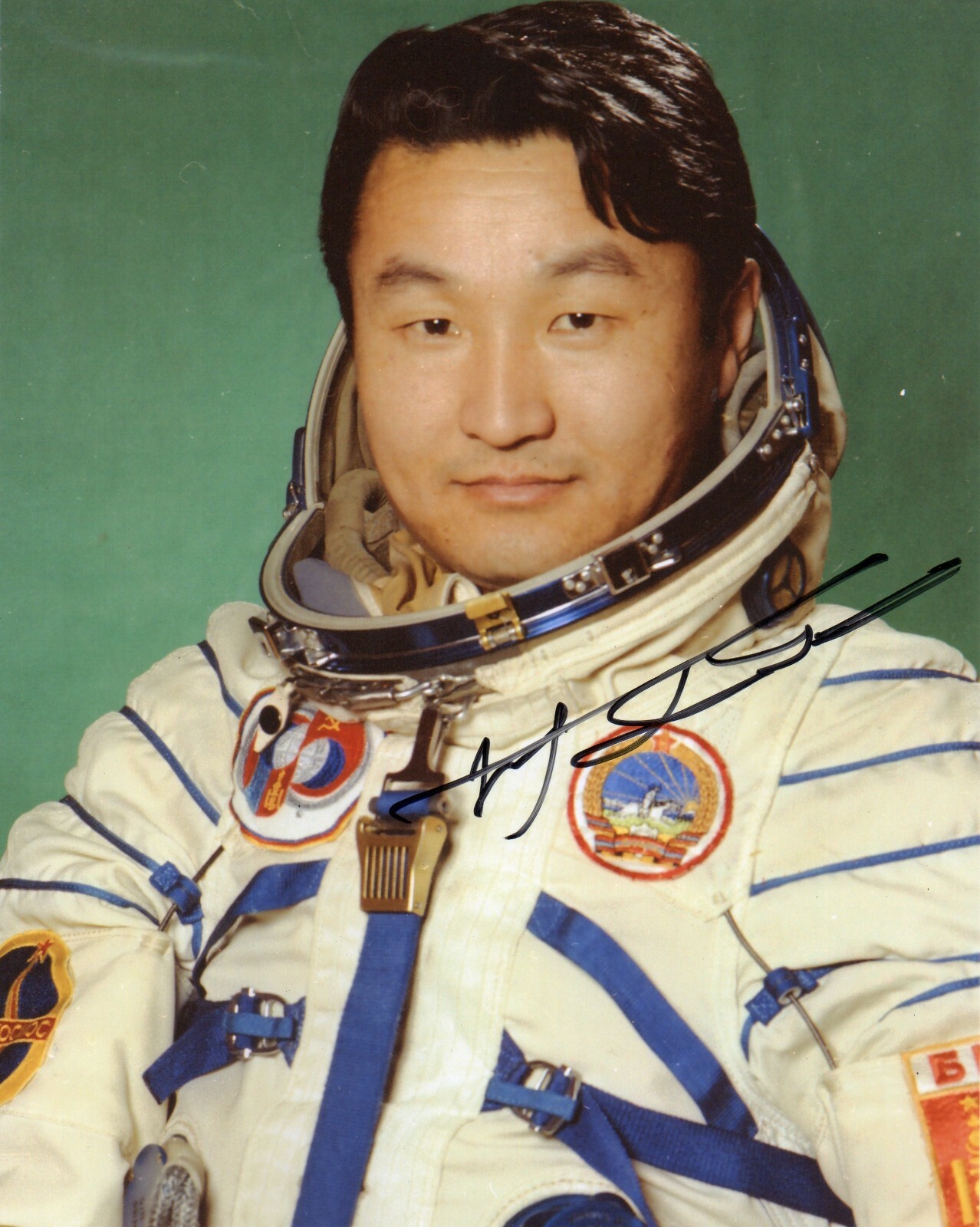 8x10 Original Autographed Photo of Mongolian Cosmonaut 8x10 Original Autographed Photo of Mongolian Cosmonaut