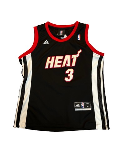 Adidas NBA Basketball Miami Heat DWYANE WADE Black Jersey