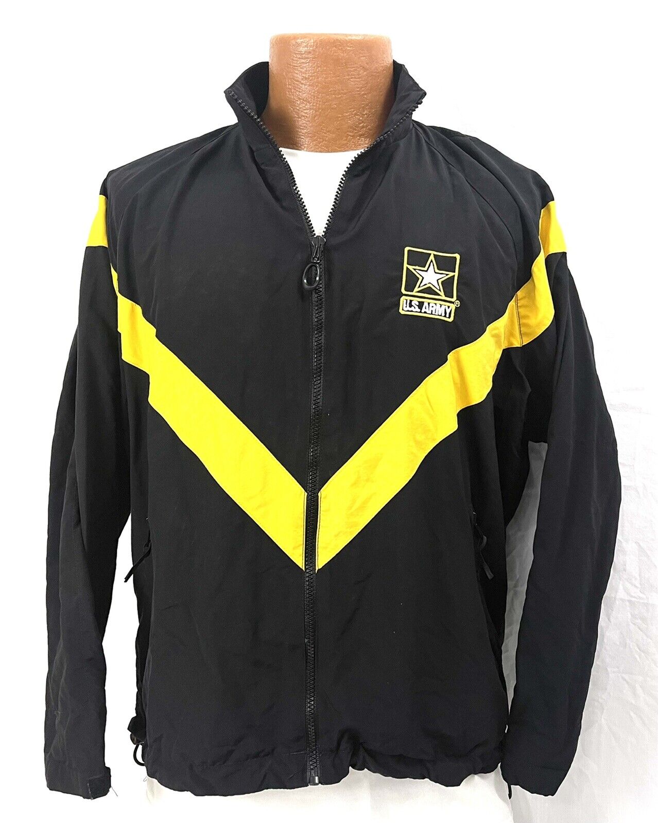 PT JACKET MEN'S MED/X-LONG BLACK GOLD US ARMY PHYSICAL PT JACKET MEN'S MED/X-LONG BLACK GOLD US ARMY PHYSICAL