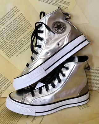 Кроссовки Converse Chuck 70 Diamond Metal Platform Hi Top Gunmetal Женские 5 NWT