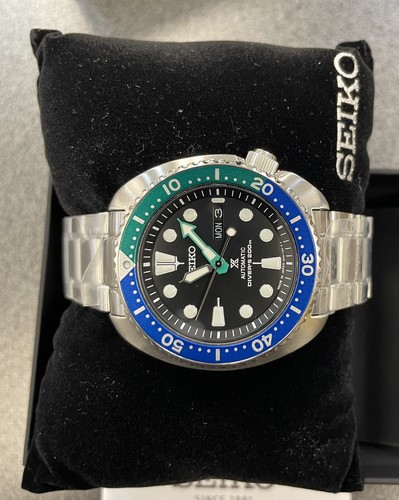 Pre-owned Seiko Prospex Automatic Tropical Lagoon Special Edition Turtle Watch Srpj35