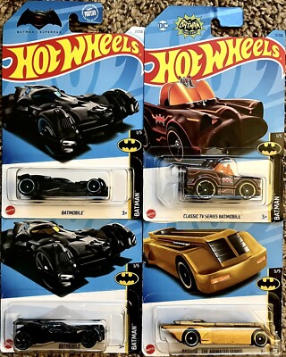 Hot Wheels BATMOBILES Lot Of 4