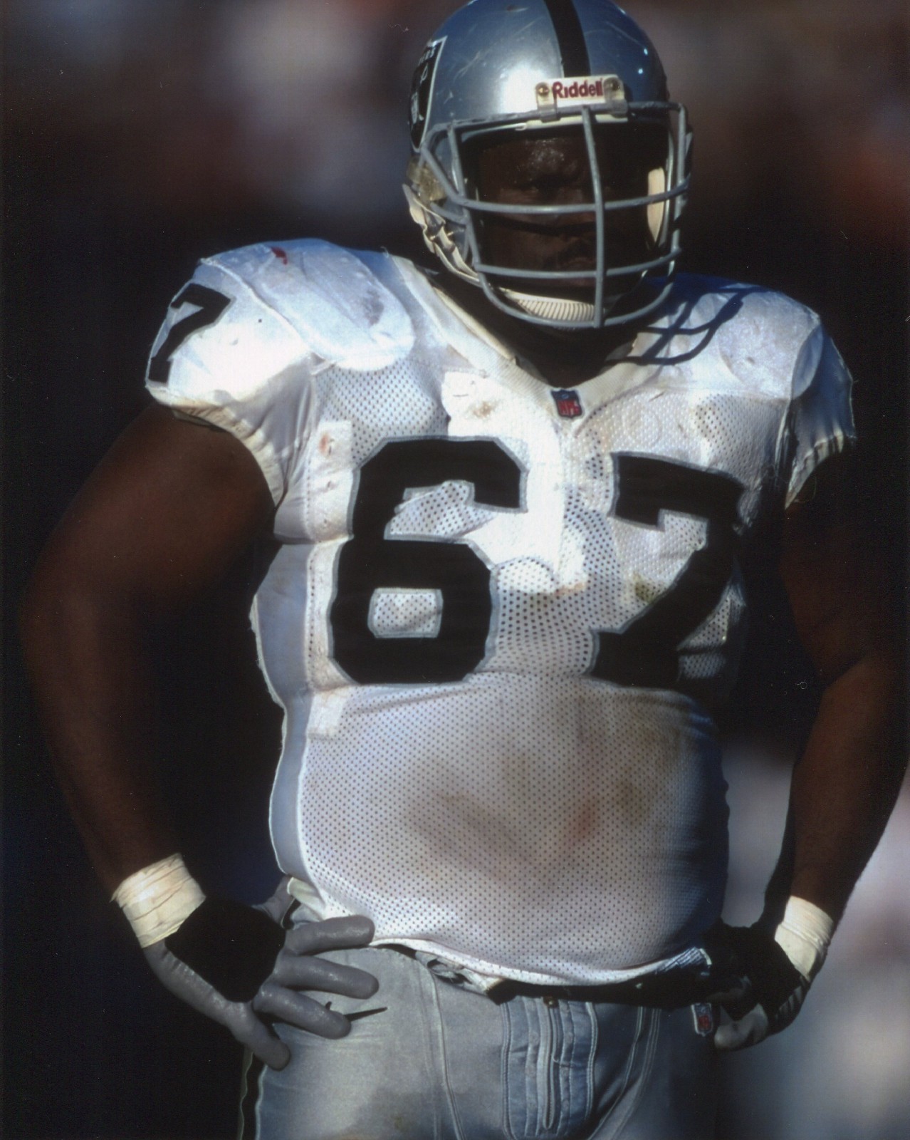 新品NFL RAIDERS コラボRussell ラッセル　レイダース2XL 新品NFL RAIDERS コラボRussellラッセルレイダース2XL グレー