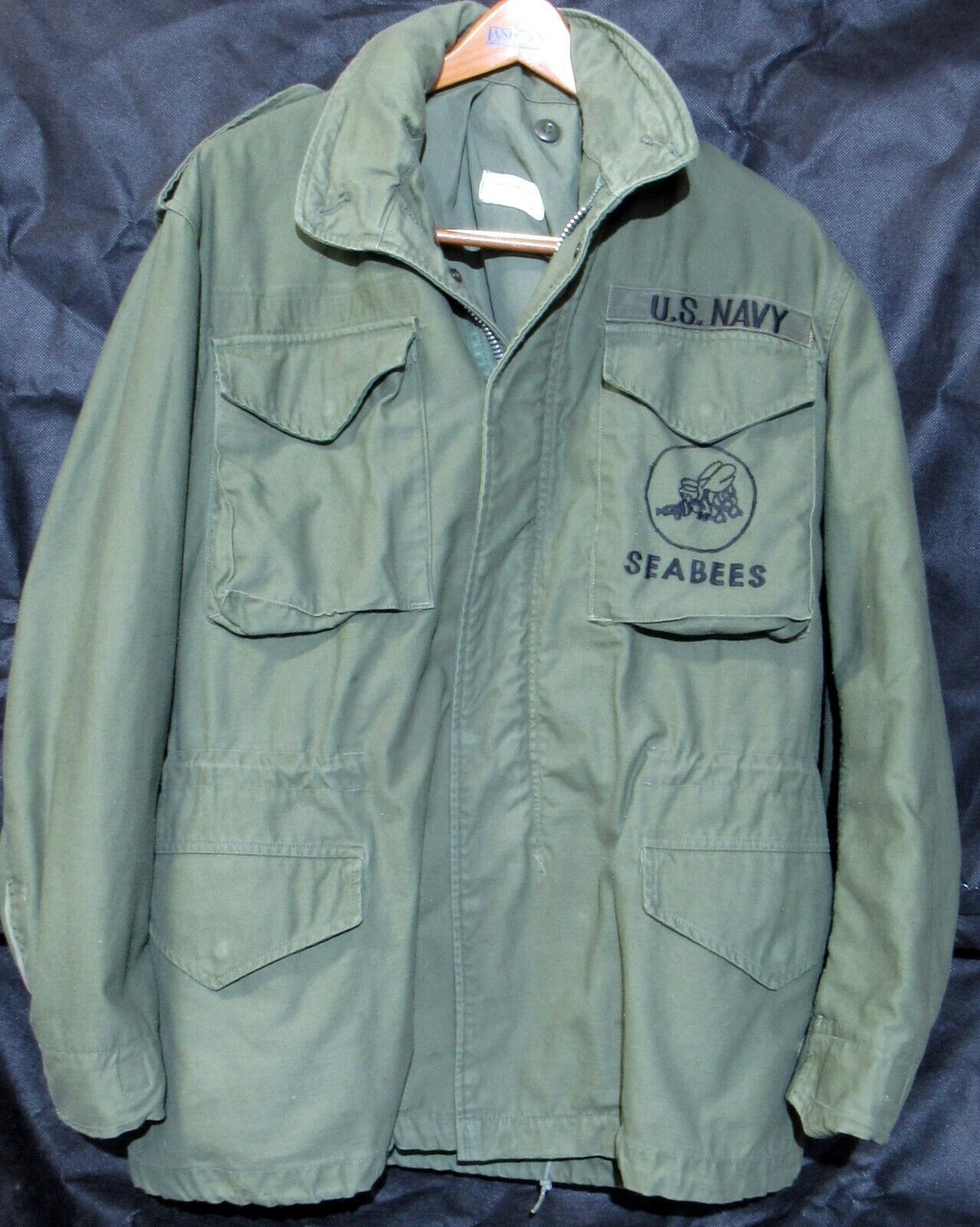 Field Jacket, US Navy, Seabees, '67 Man's M-65, Reg. Small, Nice, FREE Shipping Field Jacket, US Navy, Seabees, '67 Man's M-65, Reg. Small, Nice, FREE Shipping