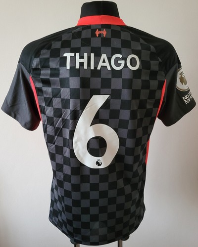 LIVERPOOL FC THIAGO 6番 ジャージ Liverpool 20/21 Away Football Shirt Nike Soccer Jersey