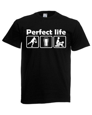 T-shirt Homme "PERFECT LIFE : RUGBY" funny rigolo humour