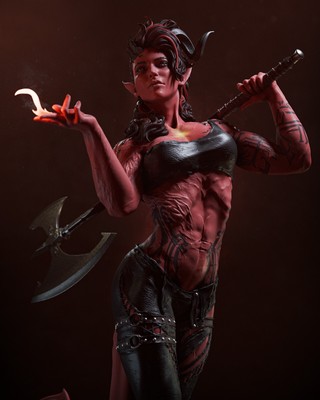 Karlach by CA 3D Studios 3D Printed Resin Sculptures and Busts