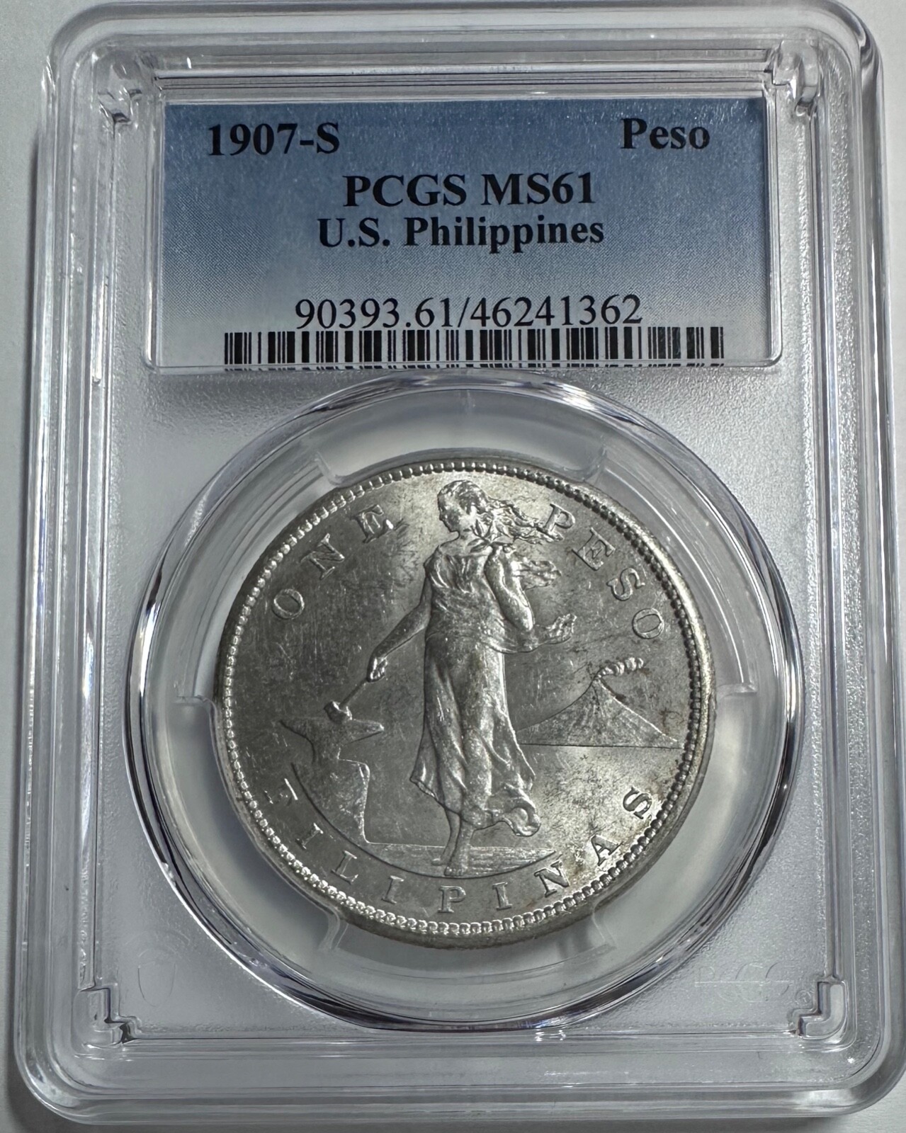 フィリピンphilippine 3170 pesos 1907s US-Philippines 1 Peso Silver Coin PCGS MS61-lot#4 | eBay