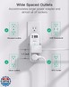PD20W USB Outlet Extender Surge Protector - with Rotating Plug, 6 AC Multi Plug and 3 USB Ports (2 C), 3-Sided Swivel Power Strip Spaced Splitter for Home, Office, Travel