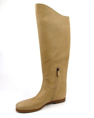 Pre-owned Bottega Veneta $1280 Authentic  Leather Tall Boots, Tan, 297865 2841 In Brown