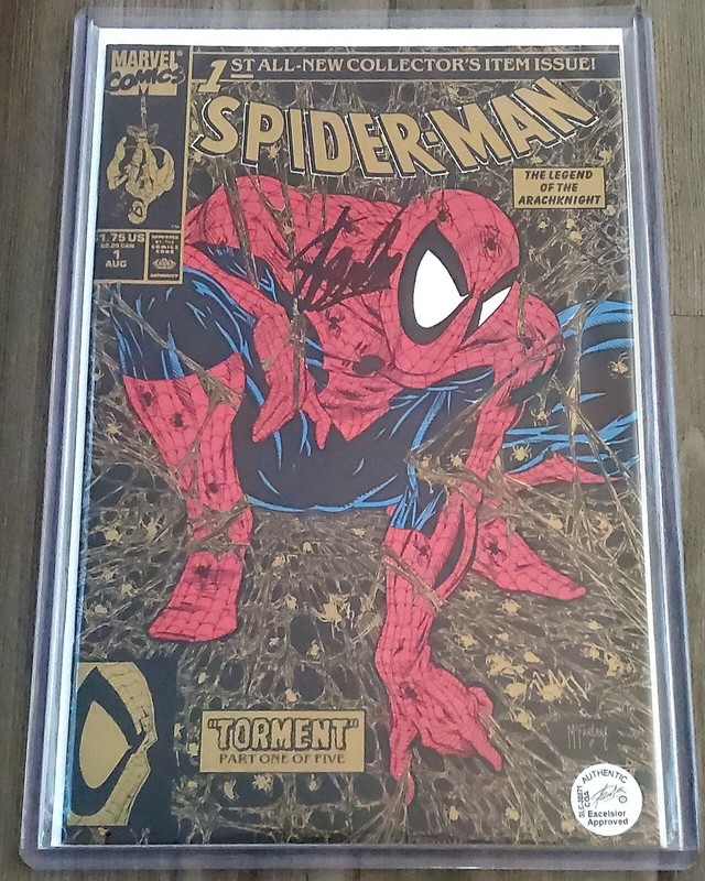 Marvel Spider-man #4 Torment Signed by Stan Lee w//COA Todd McFarlane Cover