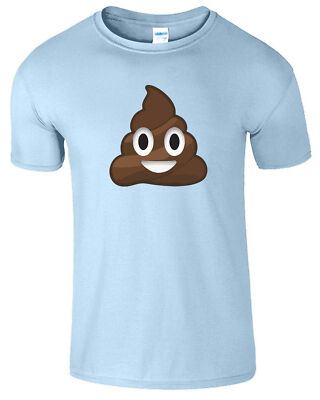 Poop Poop Emoji T-Shirt Funny Children Present Emoticon Xmas Kids Boys Xmas