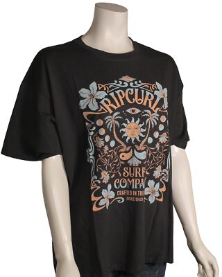 Женская футболка Rip Curl Utopian Dreams Heritage - Постиранная черная - Новинка