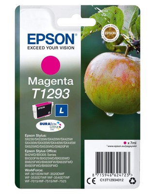 Epson T1293 Ink Cartridge for SX230, Magenta, Genuine Magenta Single