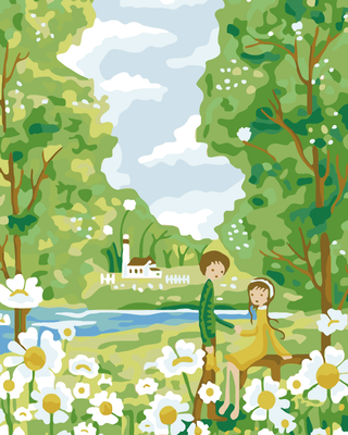 16X203939 DIY Paint By Number kit Growing Childhood Acrylic Painting On Canva 2185