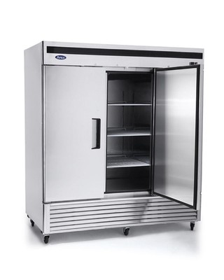 Atosa Three 3 Door Commercial Restaurant Freezer on Casters Stainless in AND out