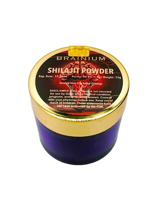 BRAINIUM - Shilajit Extract 15g - 52% Fulvic Acid - Himalayan Ayurvedic