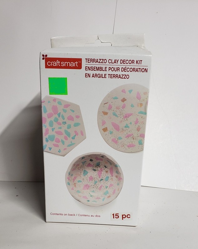NEW Craft Smart DIY 15pc Gold Accent TERRAZZO CERAMIC CLAY