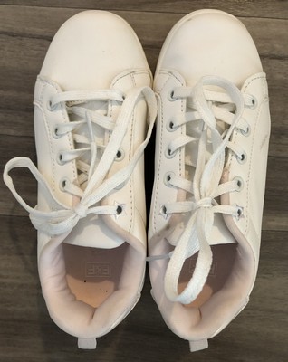 F\u0026F Girls white lace up trainers Size 
