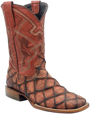 Men Genuine Leather Quality Handcrafted Western Square Toe Shedron Boots