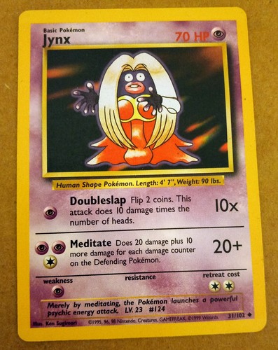 Jynx 英語版 1st edition shadow less 1st Edition Jynx - Base Set (Shadowless) 31/102 excellent | eBay