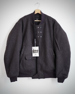 Engineered Garments NY Bomber Pufftech Grey Uniqlo Heattech Jacket Size XL New