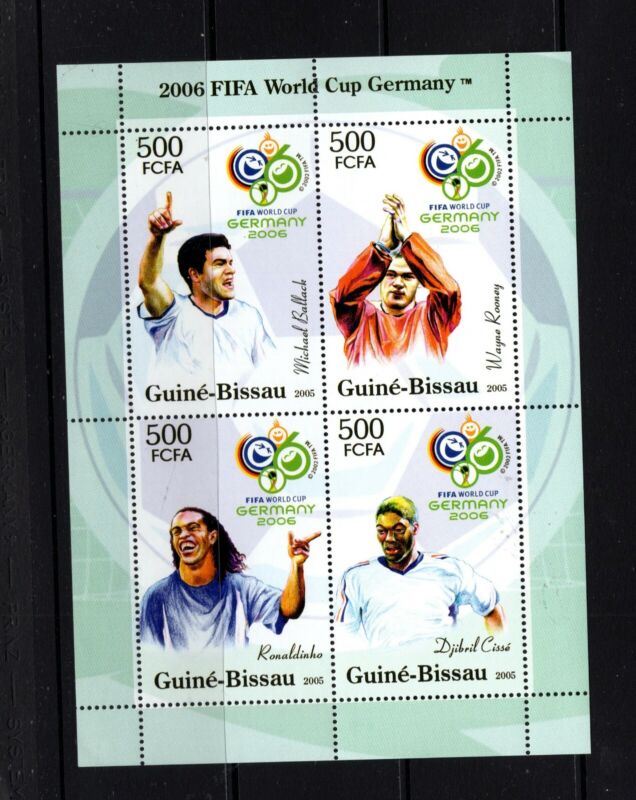 Guinea-Bissau 2006 World Cup Soccer sheet VFMNH