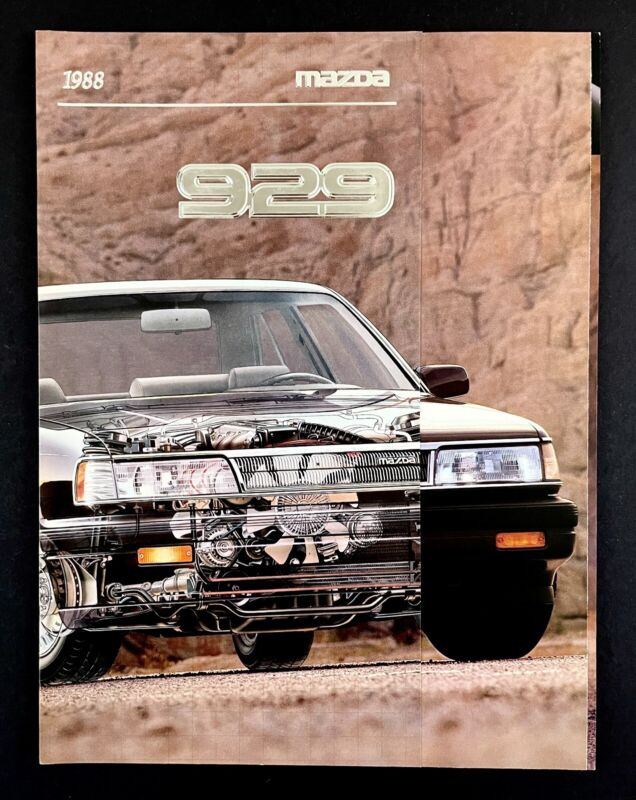 1988 Mazda 929 Luxury Sedan Vintage Car Dealer Sales Catalog Features Interior