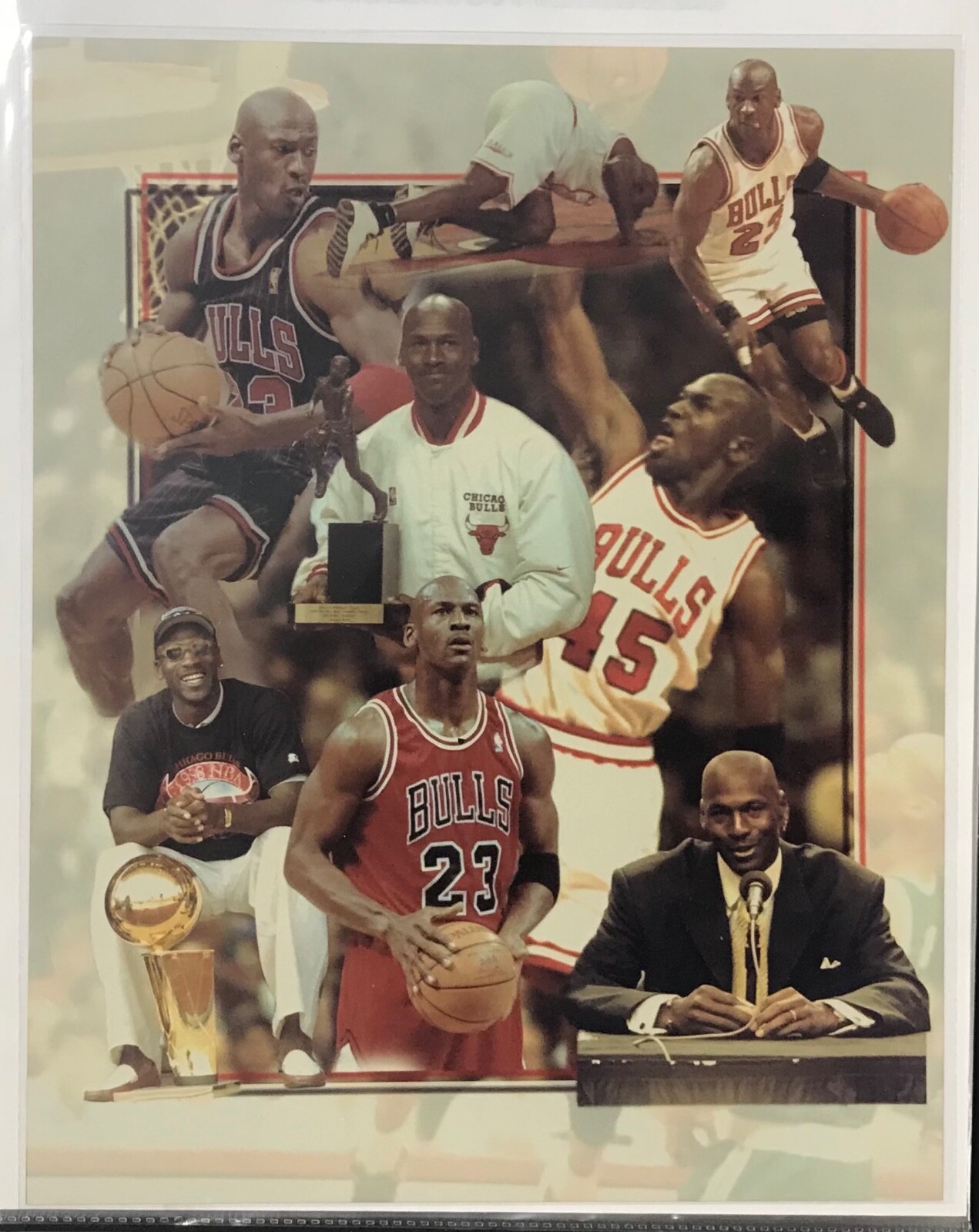 Vintage) Chicago Bulls (HOF) Michael Jordan (8x10 Color
