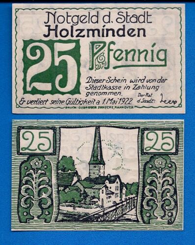 Germany 25 Pfennig Not-geld 1922 Uncirculated Banknote 