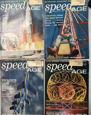 Speed Age Magazine Lot Of 4 1959 HTF - Time And Space