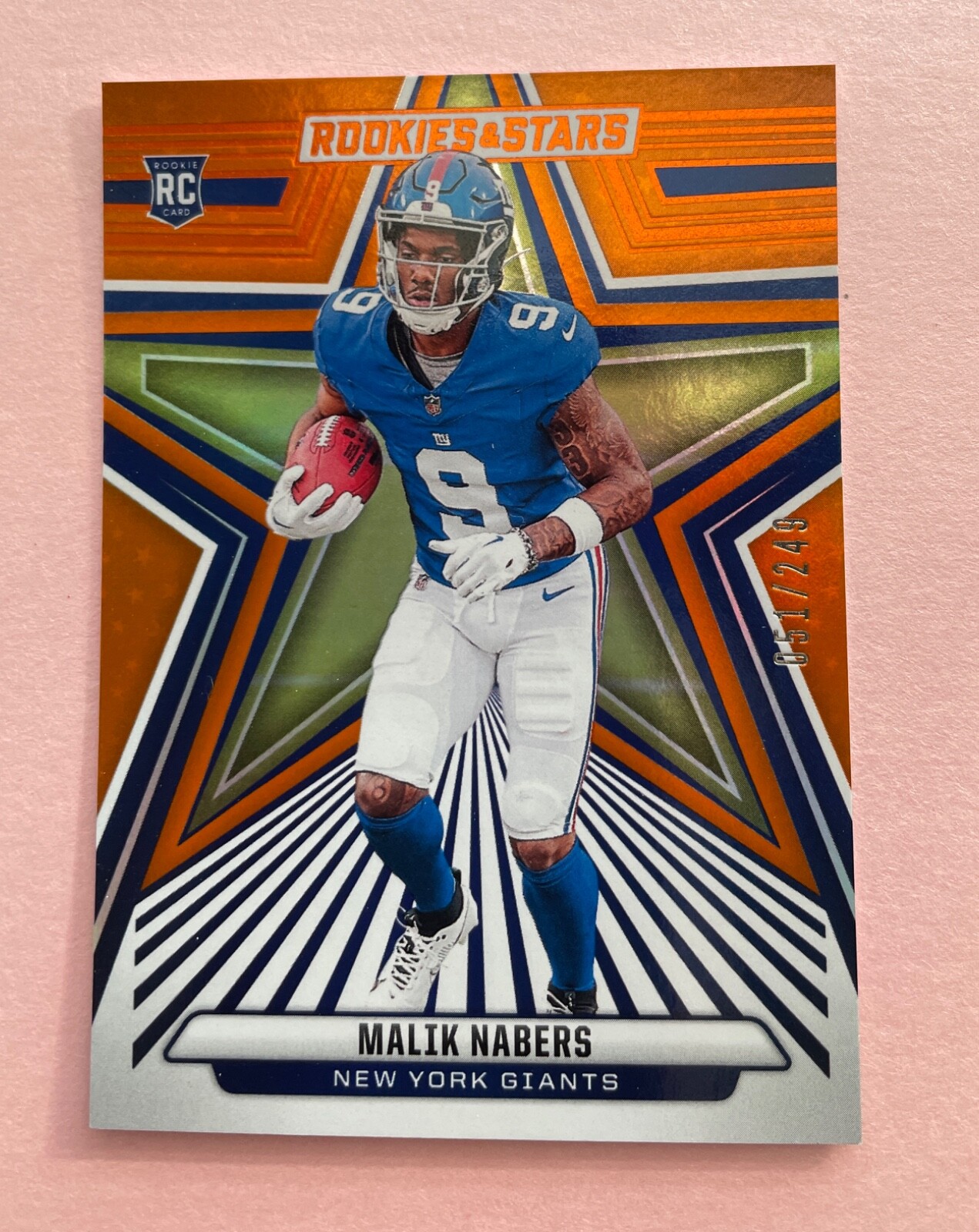 2024 Panini Rookies & Stars Malik Nabers Orange Foil #'d