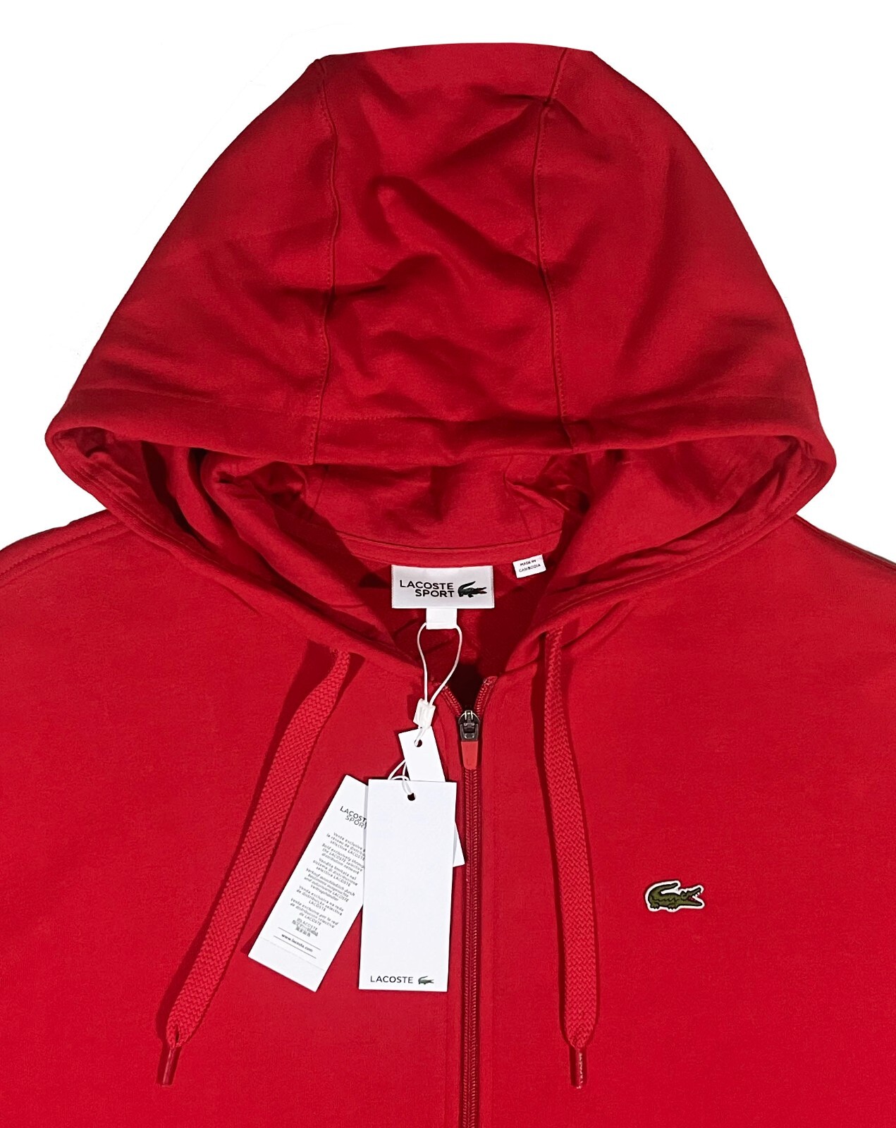 Men's LACOSTE SPORT Red Hoodie Hooded Sweatshirt 2XLB 9R NWT NEW WoW! | eBay