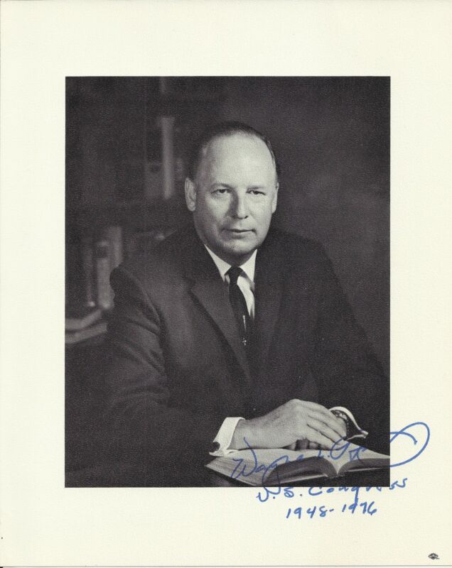 Wayne L. Hays - U.S. Representative Original Autographed 8x10 Photo and Letter